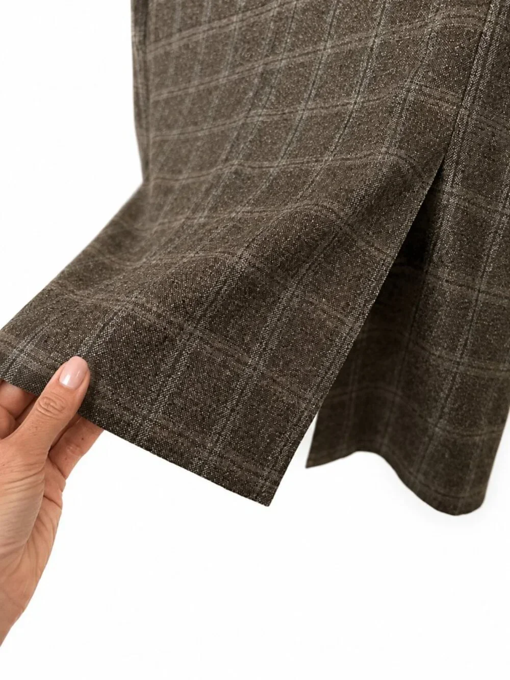 Canali Italy Sport Coat US 40L EU 50 L Pure New Wool Brown Plaid Jacket Flawless